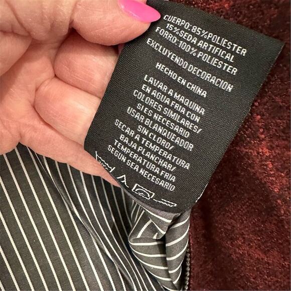 Indigo Star Men's Nedium Crimson Bomber Jacket Windowpane Casual full zip - Picture 7 of 9